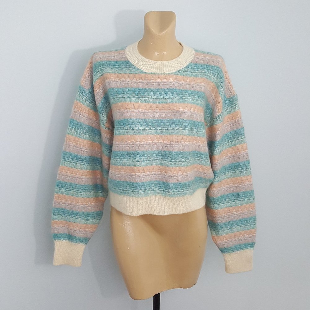 New Beautiful Wilfred Pastel Mohair Wool Sweater L Aritzia